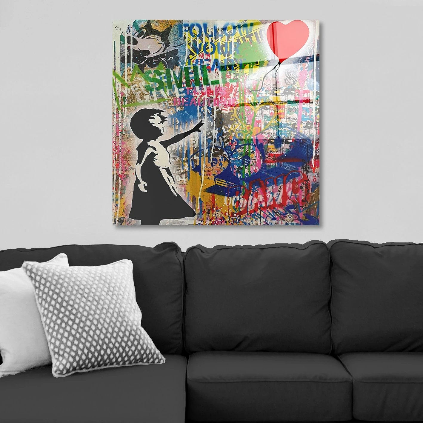 Pikturë dekorative prej xhami të temperuar, shumëngjyrëshe, CAM4124_5050