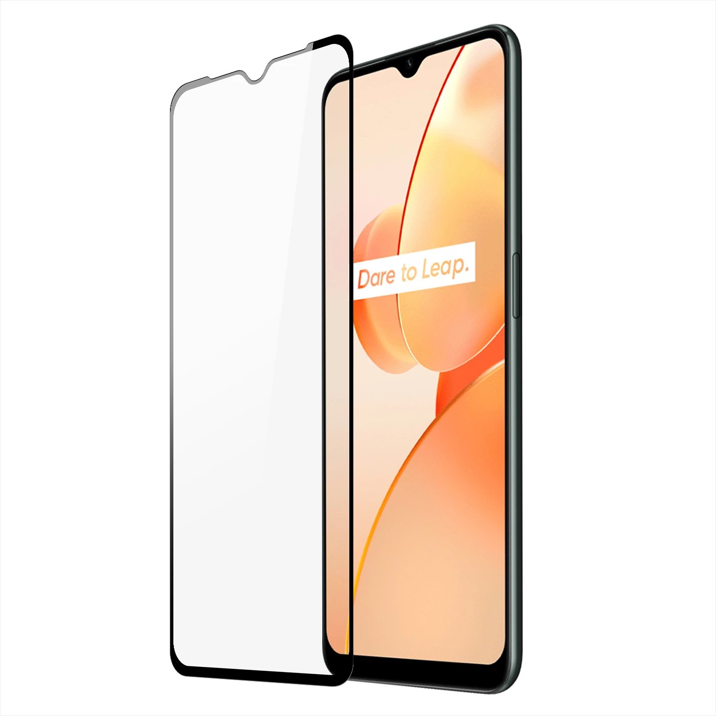 Xham i temperuar Dux Ducis 9D, për Realme C31, me kornizë të zezë