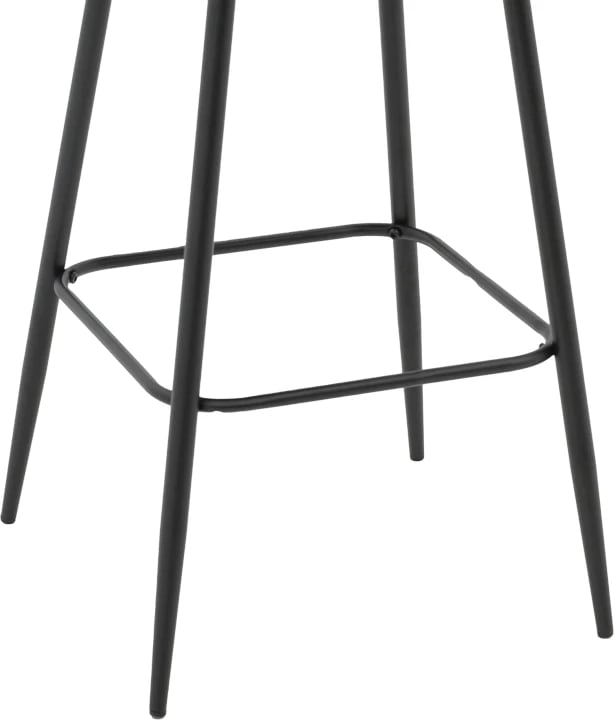 Karrige për bar Renish bouclé ngjyrë gri-këmbë metalike të zeza 51x57x114cm