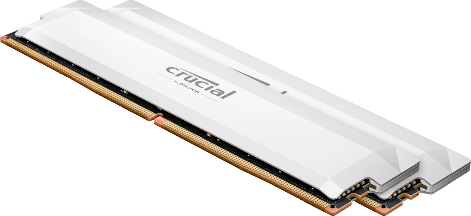 RAM Memorje Crucial Pro 6000 Kit 64GB 2x32GB DDR5 UDIMM CL40 bardhë