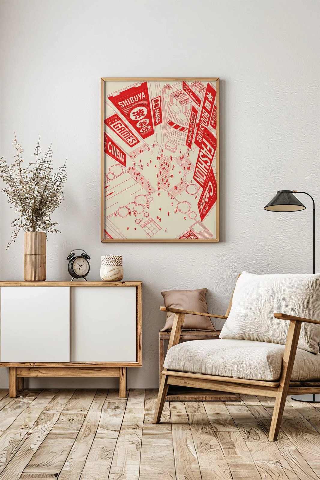 Pikturë dekorative me kornizë, Wallity, Lmnmdl21, shumëngjyrëshe, 33x48cm