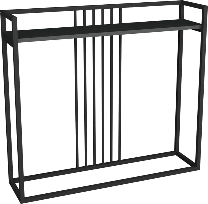 Konsolë Convida, ngjyrë antracit me kornizë metali të zezë, 100x25x90cm