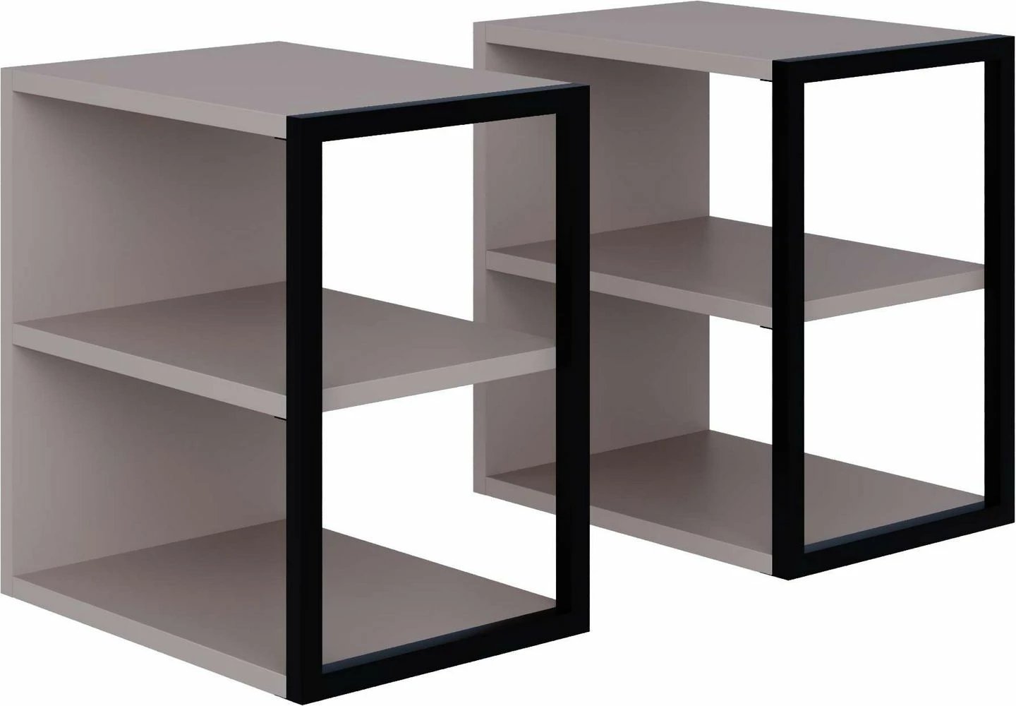 Set tavolinash anësore Skye Decor, ngjyrë mocha e çelët, 2 copë