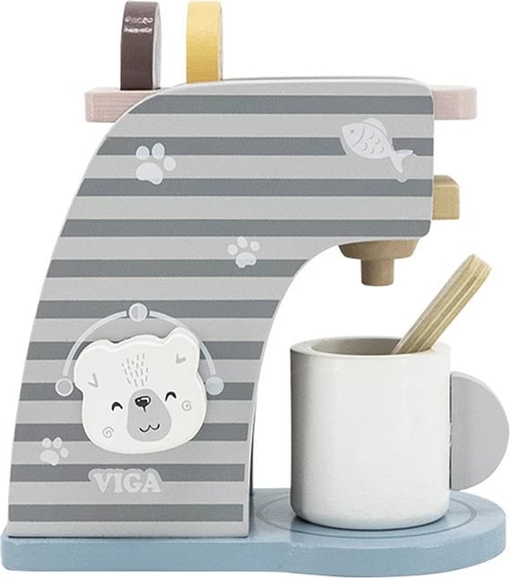 Lodër makinë kafeje druri, Viga PolarB, me kapsula dhe aksesorë, shumëngjyrëshe, set