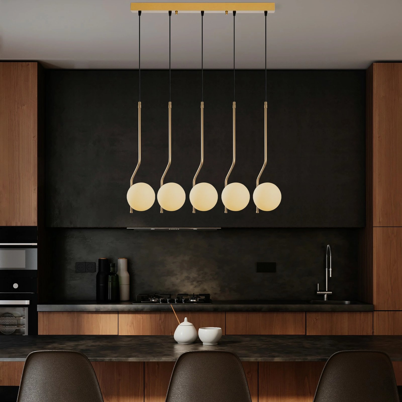 Llambë tavani Opviq Tulıp, ngjyrë ari, 80x15x110cm