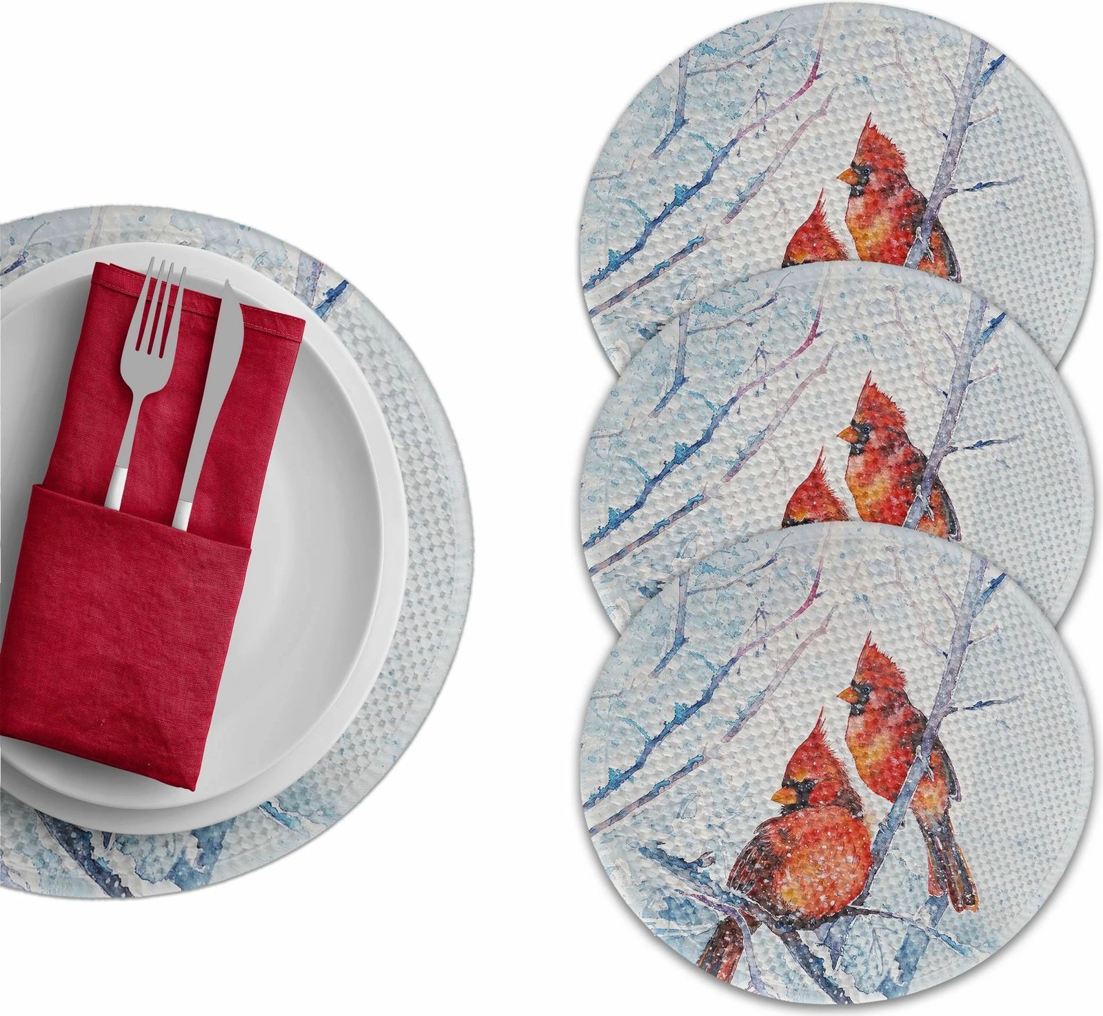 Ndarëse tavoline Hermia Concept, shumëngjyrëshe, 4 copë, 37cm