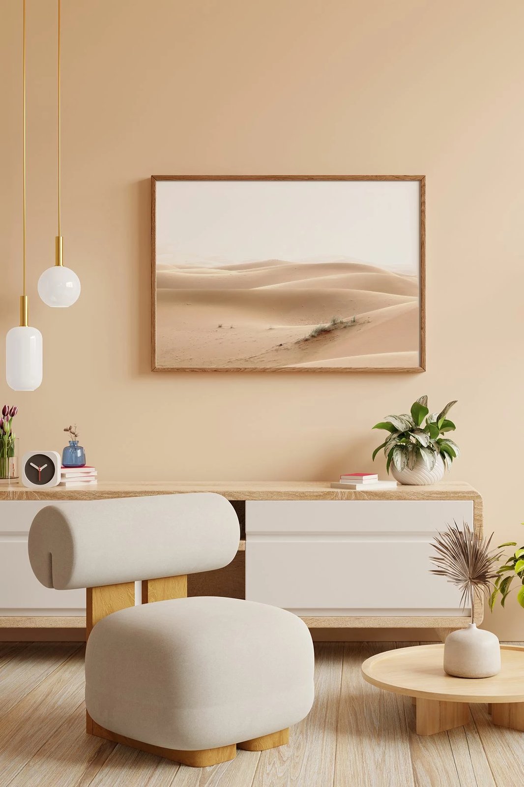 Pikturë dekorative me kornizë, Wallity, Lmnmdlkahve48, shumëngjyrëshe, 33x48cm