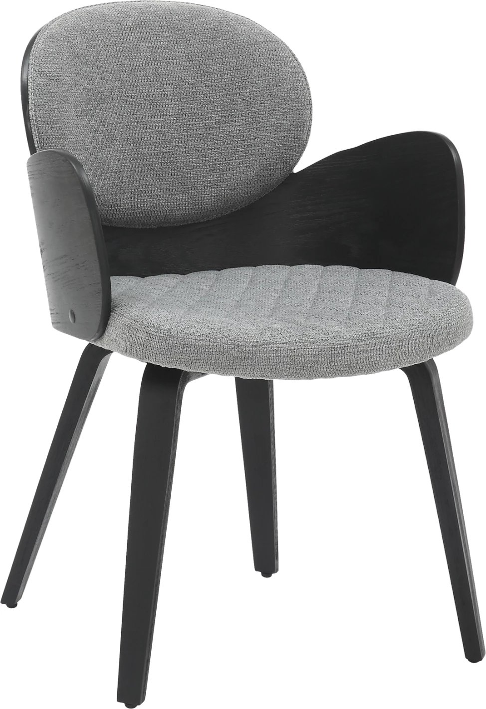 Karrige për ngrënie DARNELL FH9974.02 dru i përpunuar ngjyrë zezë-gri 56x56x83Hcm