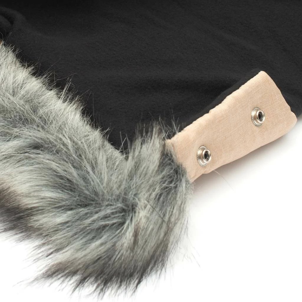 Muff dore për karrocë, NEW BABY, 2-in-1 me gëzof, latte, 1 copë