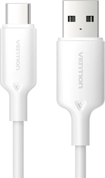 Kabllo USB 2.0 A në USB-C Vention CTQWH, 2m, Bardhë