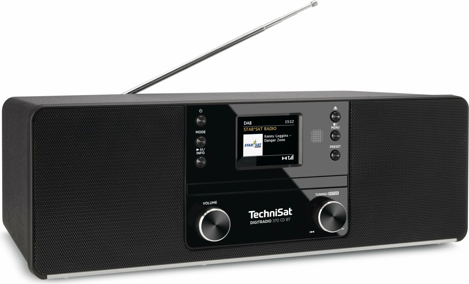 Radio TechniSat DigitRadio 370 CD BT, Bluetooth, CD, e zezë