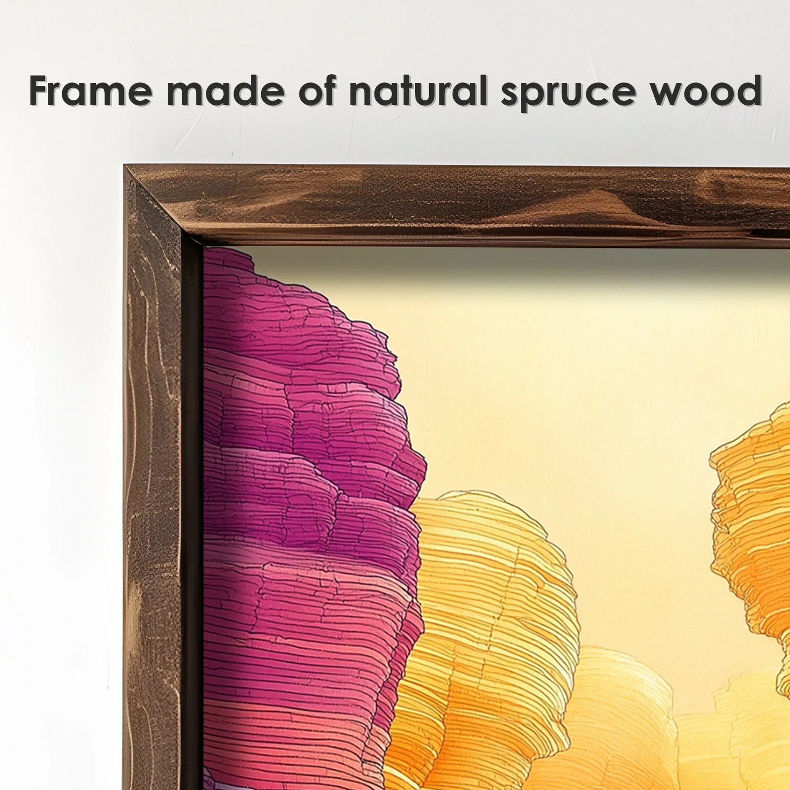 Pikturë dekorative me kornizë, MDF, shumëngjyrëshe, Wallity, EMR070