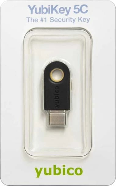 Çelës sigurie USB-C, Yubico YubiKey 5C, kompakt me vrimë unaze, e zezë/ari
