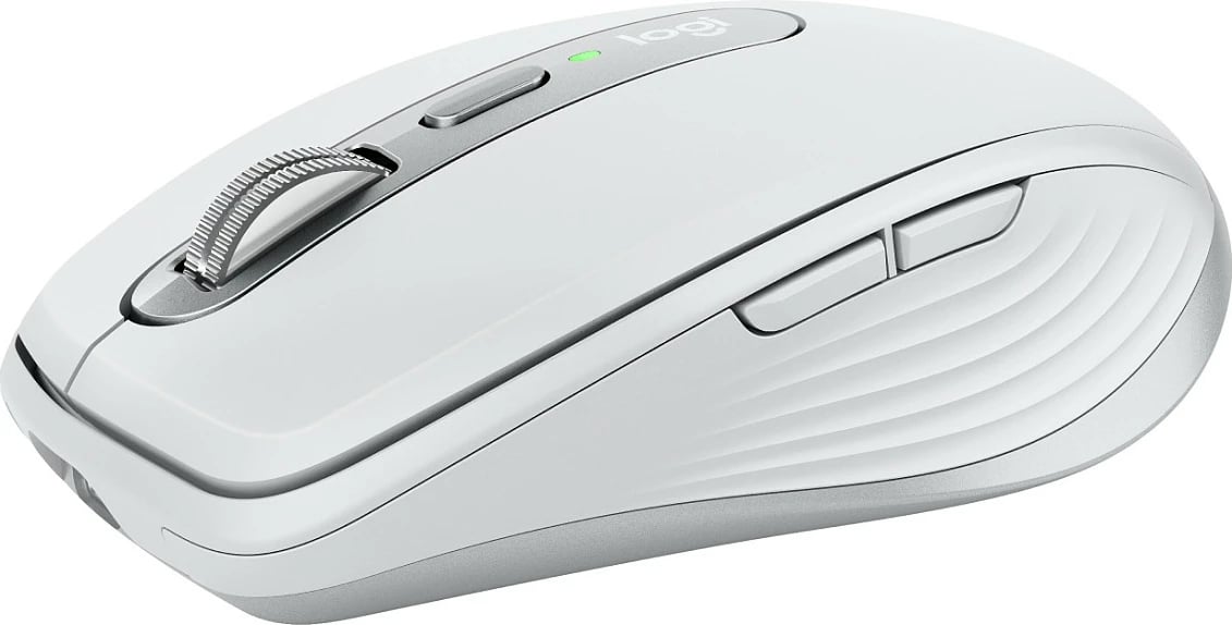 Maus Logitech MX Anywhere 3S për Mac, Djathtas, Laser, RF Wireless + Bluetooth, 8000 DPI, Argjendtë, Bardhë