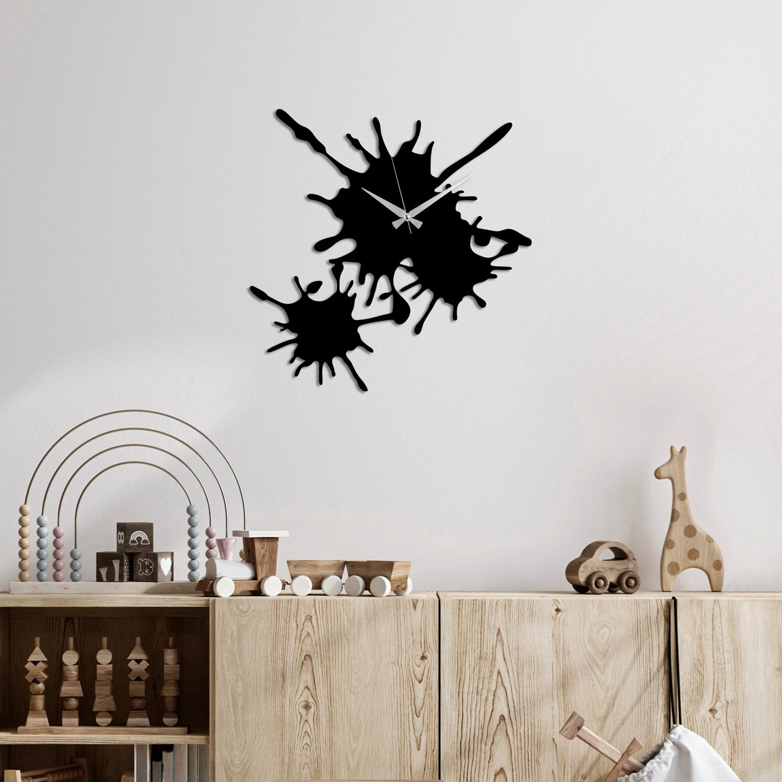 Orë muri dekorative prej metali, Wallity, ngjyrë e zezë, 49x49cm