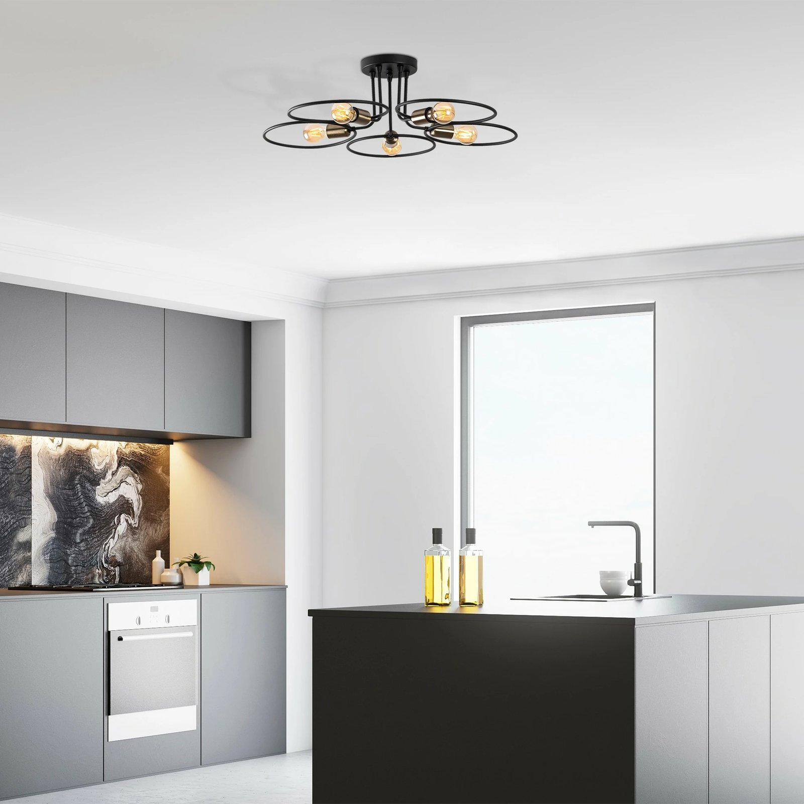 Llambë tavani Opviq, rreth, 1346, ngjyrë e zezë