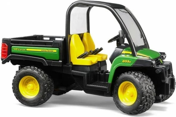 Kamion lodër BRUDER John Deere Gator 855D, 1:16, i zi/gjelbër/verdhë