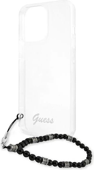 Mbështjellës Guess GUHCP13XKPSBK për iPhone 13 Pro Max 6.7", transparent me varëse Black Pearl Mbështjellës Guess GUHCP13XKPSBK për iPhone 13 Pro Max 6.7", transparent me varëse Black Pearl