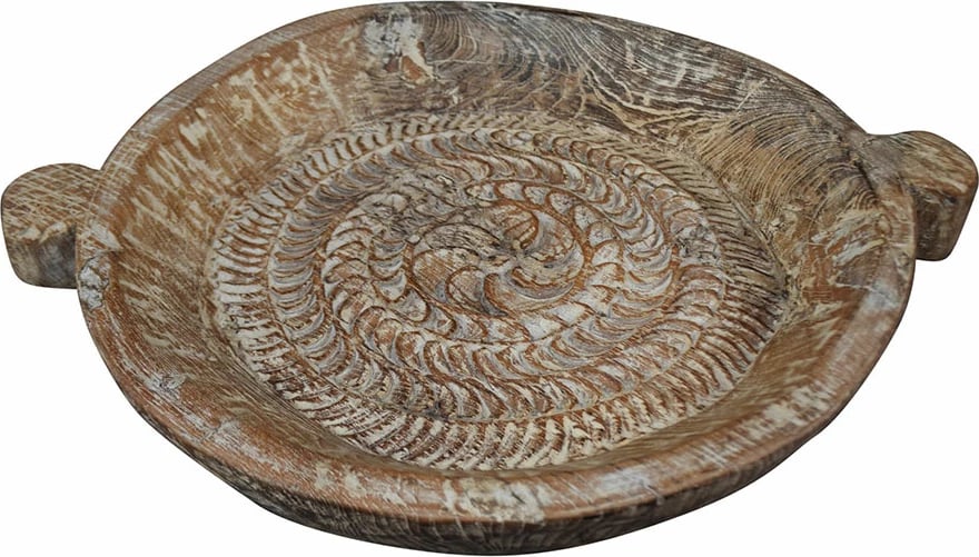 Tabaka dekorative prej druri, ngjyrë kafe, 55x44x8cm Tabaka dekorative prej druri, ngjyrë kafe, 55x44x8cm