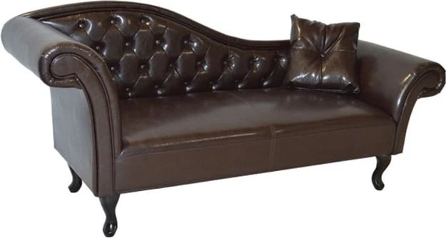 Reel T. Chesterfield Niovi FH3007.01 ngjyrë kafe e errët, krah i majtë, 189x61x84 cm