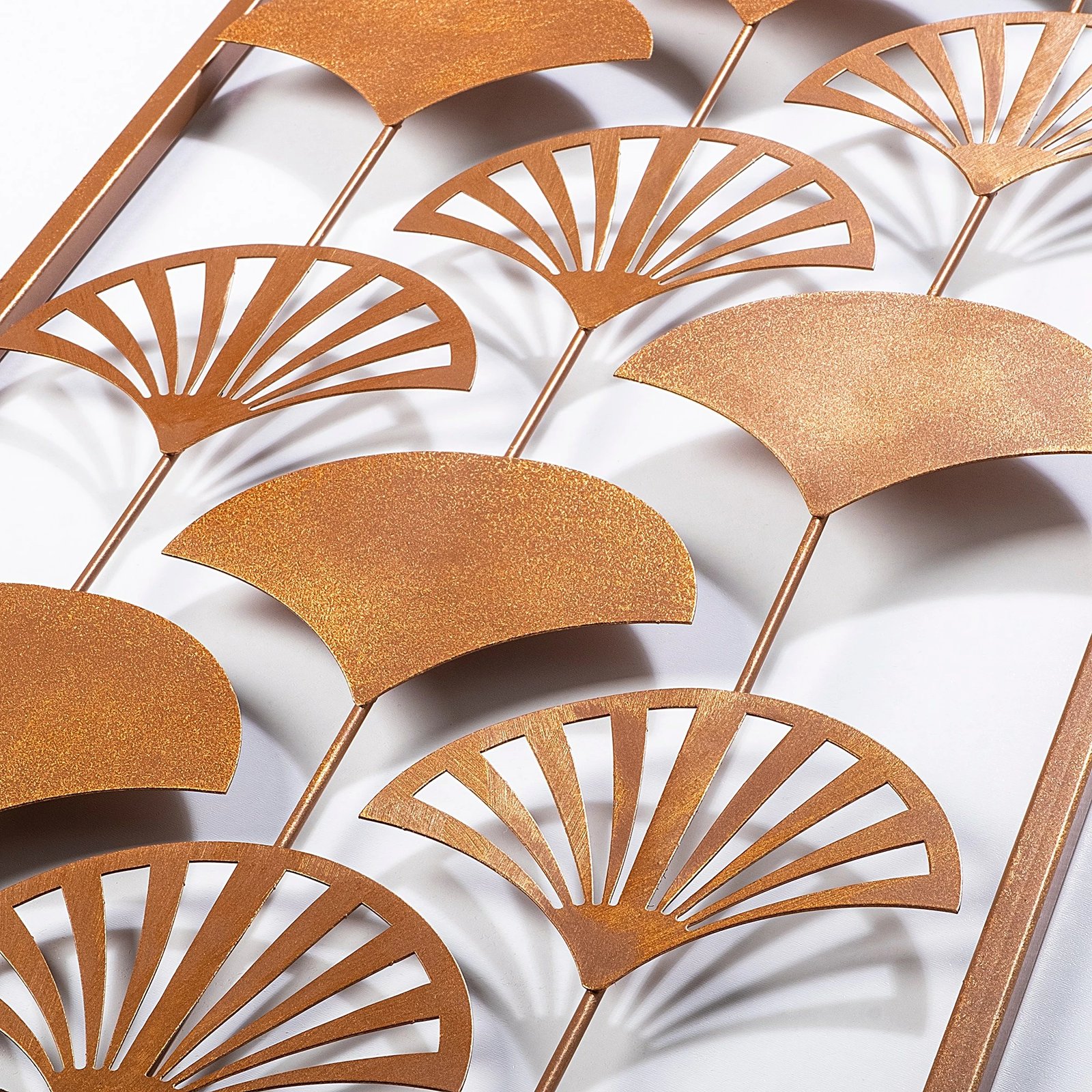 Aksesor dekorativ metalik për mur, Wallity, formë ventilatori, shumëngjyrësh, 32x90cm