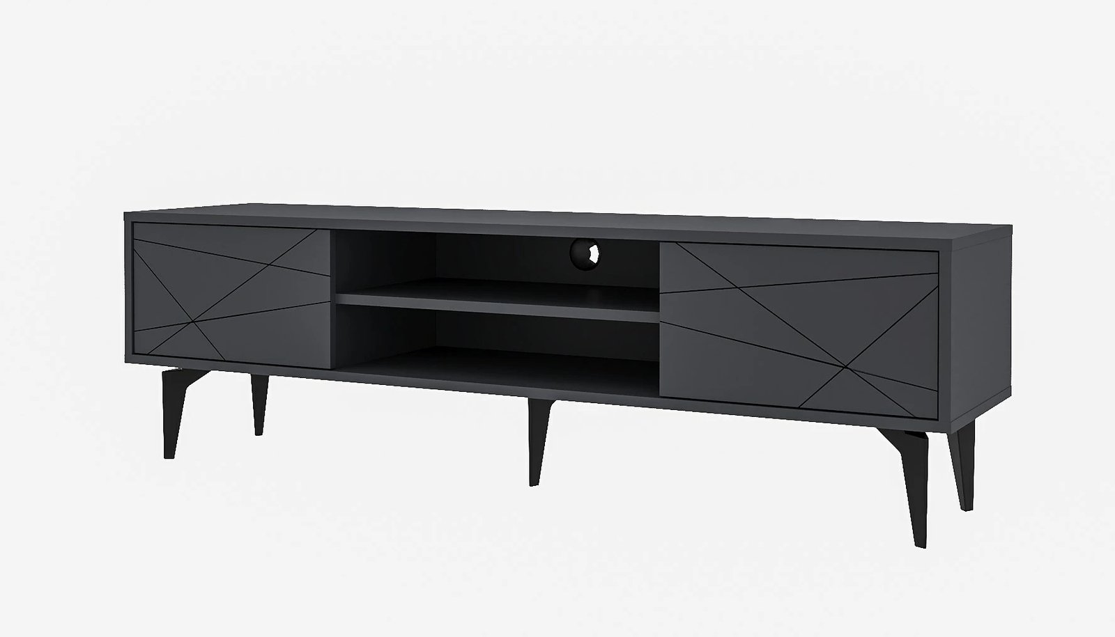 Komodë për TV, Skye Decor, Brendon, ngjyrë antracit