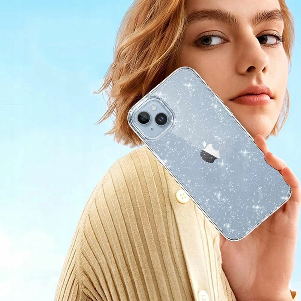 Mbështjellës Tech-Protect FlexAir Hybrid për Samsung Galaxy S23 FE, Transparent-Glitter