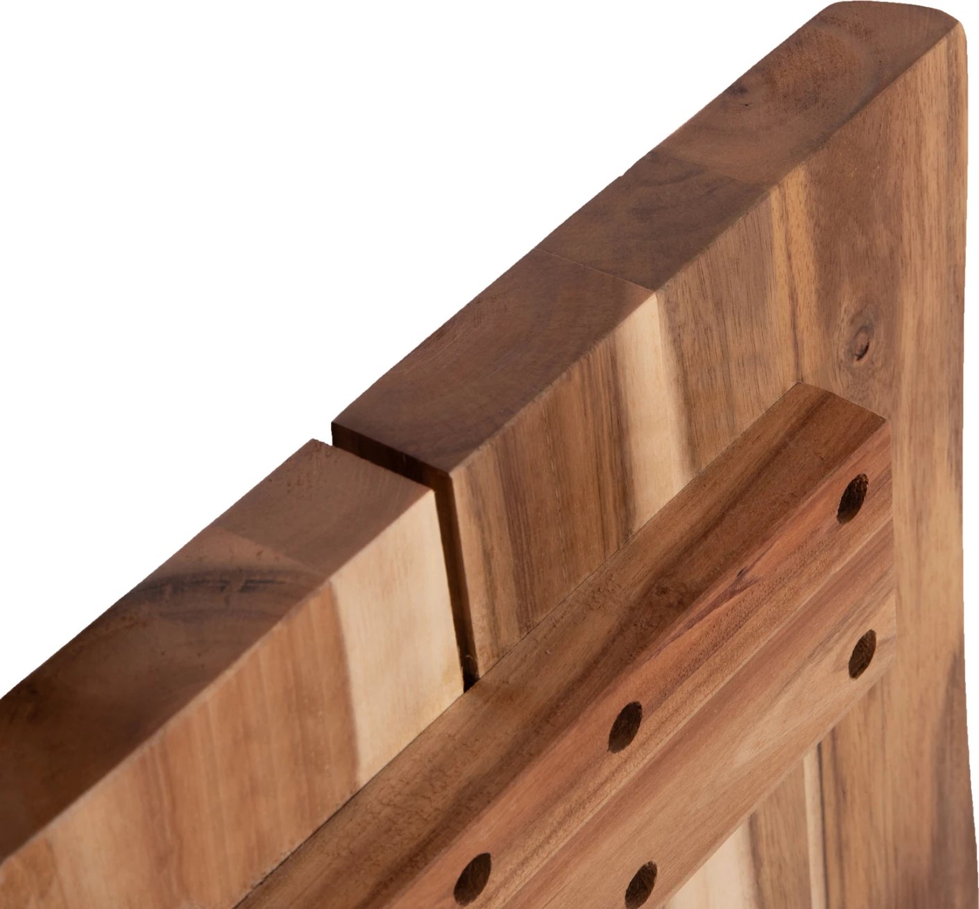 Sipërfaqe tavoline drejtkëndëshe, dru akacie natyrale, 140x80x3.5cm