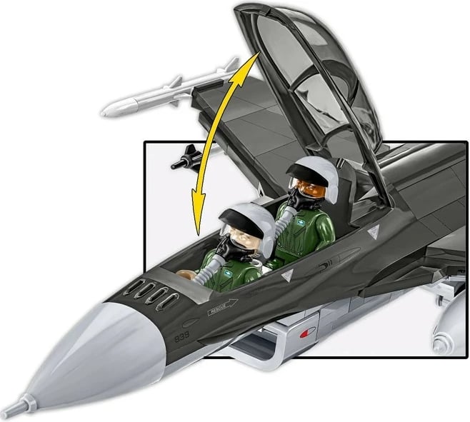 Set blloqesh ndërtimi, Cobi, COBI-5914 F-16D Fighting Falcon, shkallë 1:48, 436 pjesë, 2 figura