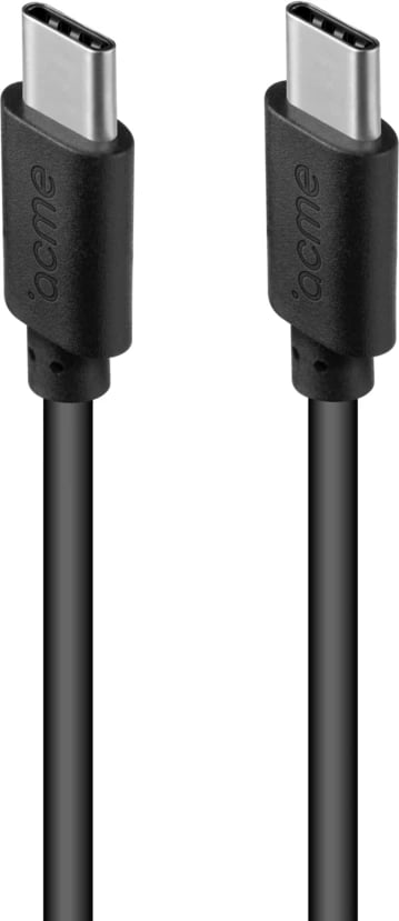 Kabllo Acme USB-C në USB-C, 1m, e zezë, CB1051