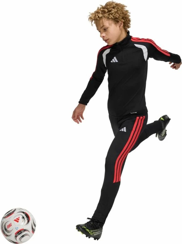 Pantallona sportive për fëmijë adidas, të kuqe e të zeza