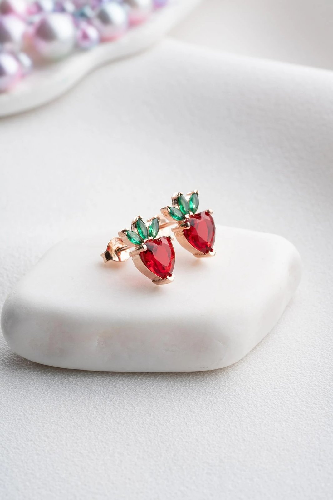 Vathë argjendi Jumeon, ngjyrë rozë e artë, të kuqe dhe të gjelbër, NRZ999260