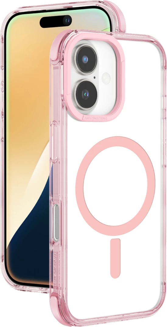 Mbështjellës AmazingThing Omni Mag për iPhone 16, rozë e errët