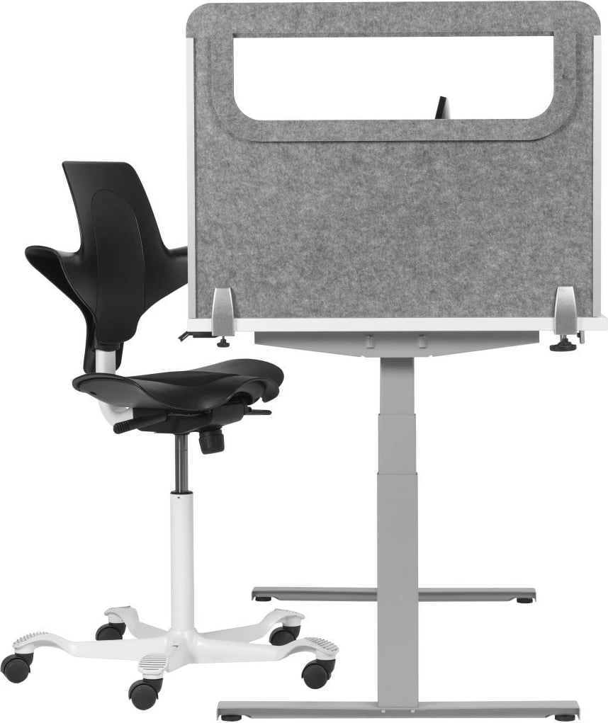 Ndarëse tavoline BakkerElkhuizen BE Safety Screen H60D60 me dritare akrilike, gri Ndarëse tavoline BakkerElkhuizen BE Safety Screen H60D60 me dritare akrilike, gri