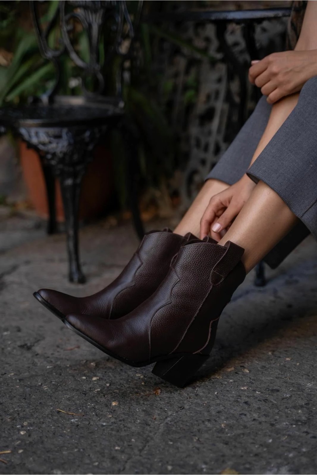 Çizme për gra, lëkurë, ngjyrë kafe, Jumeon, MK1345023SFT10-02