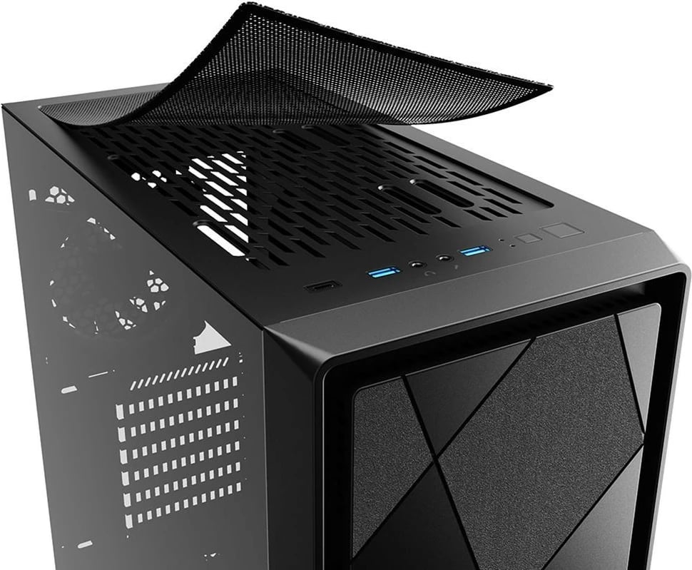 Kasë Sharkoon VS8 RGB midi, e zezë