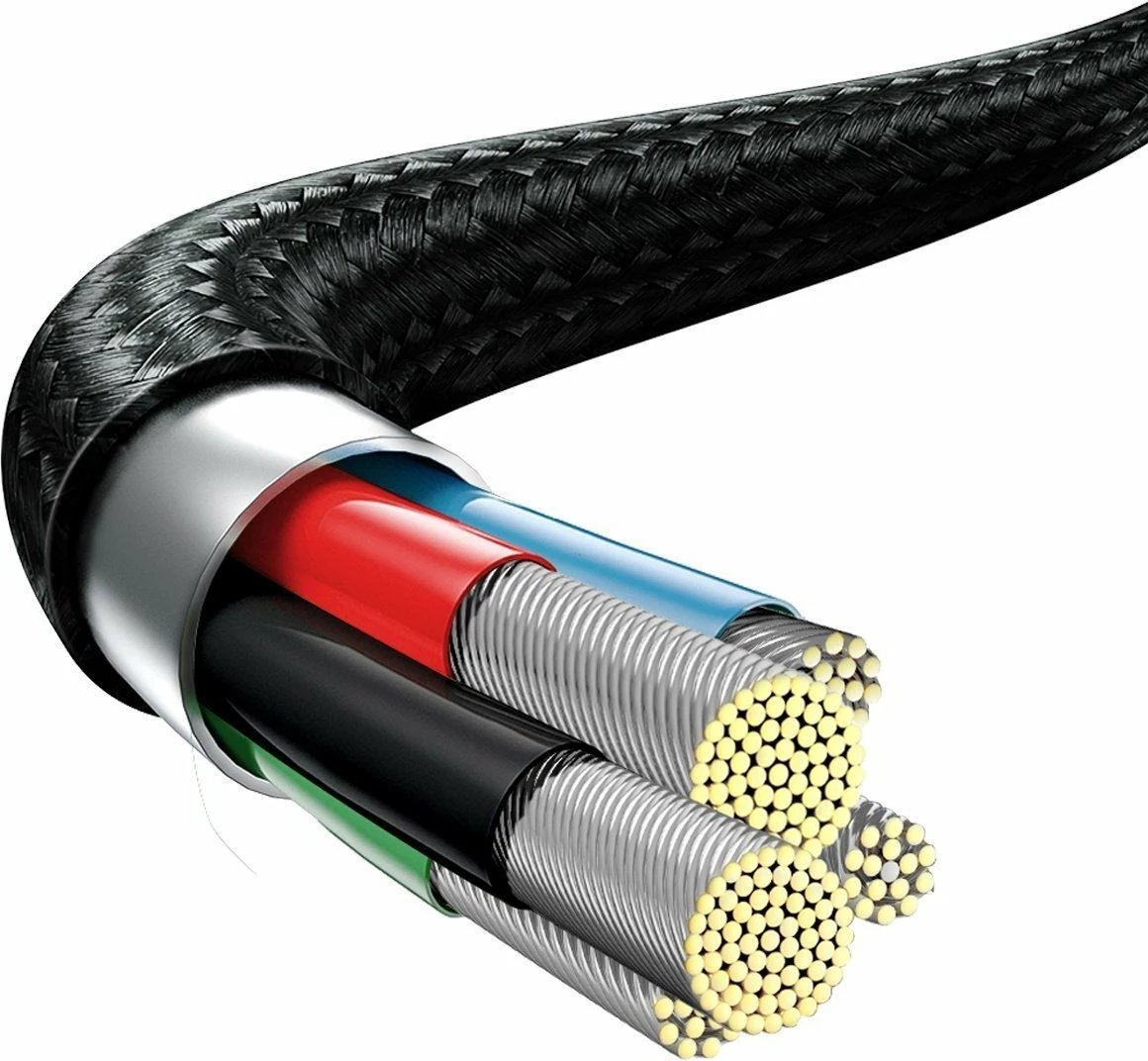 Kabllo 3-në-1 Baseus Rapid Series CAMLT-SC01, 1.5m, e zezë Kabllo 3-në-1 Baseus Rapid Series CAMLT-SC01, 1.5m, e zezë