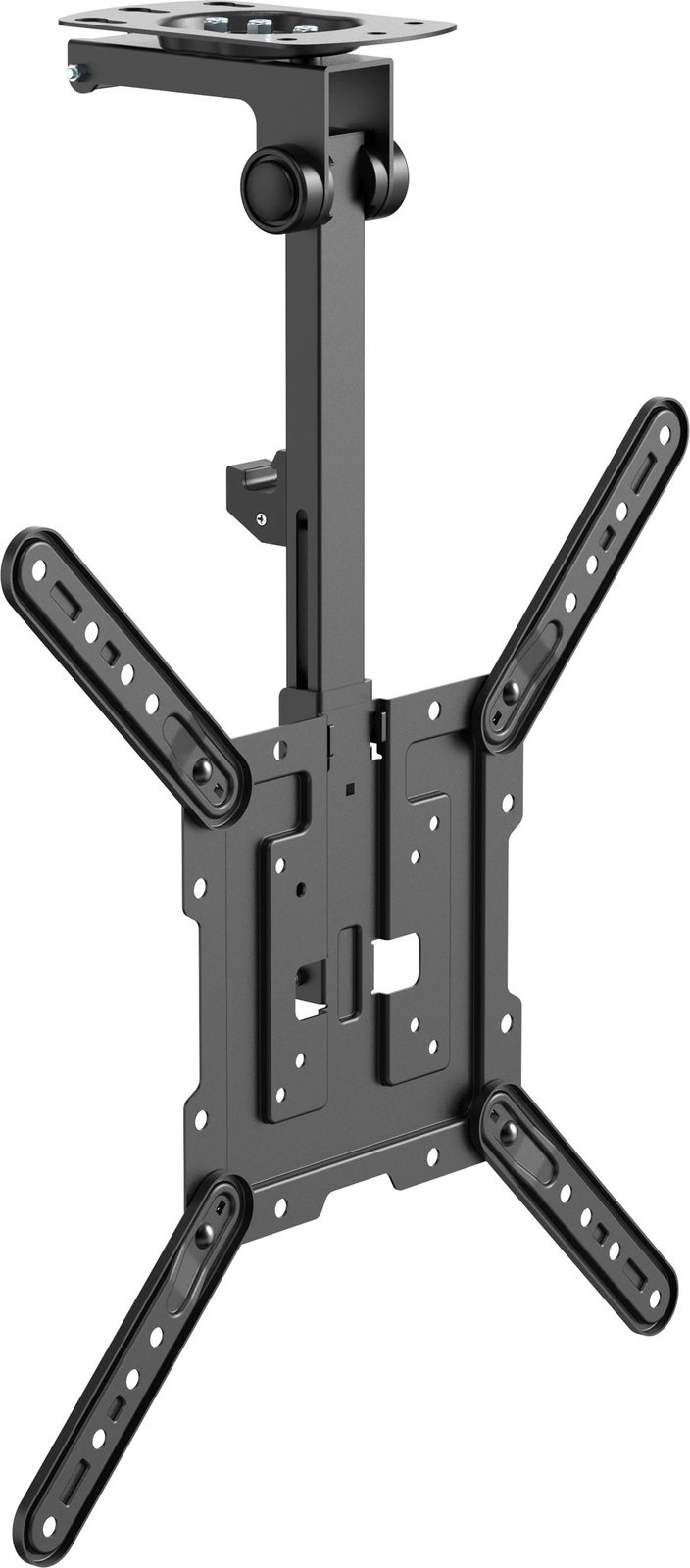 Mbajtës tavani për TV Equip 650375, 23-55 inç, çelik inox, i zi