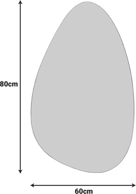 Pasqyrë Spegio, formë organike, 50x1x80cm