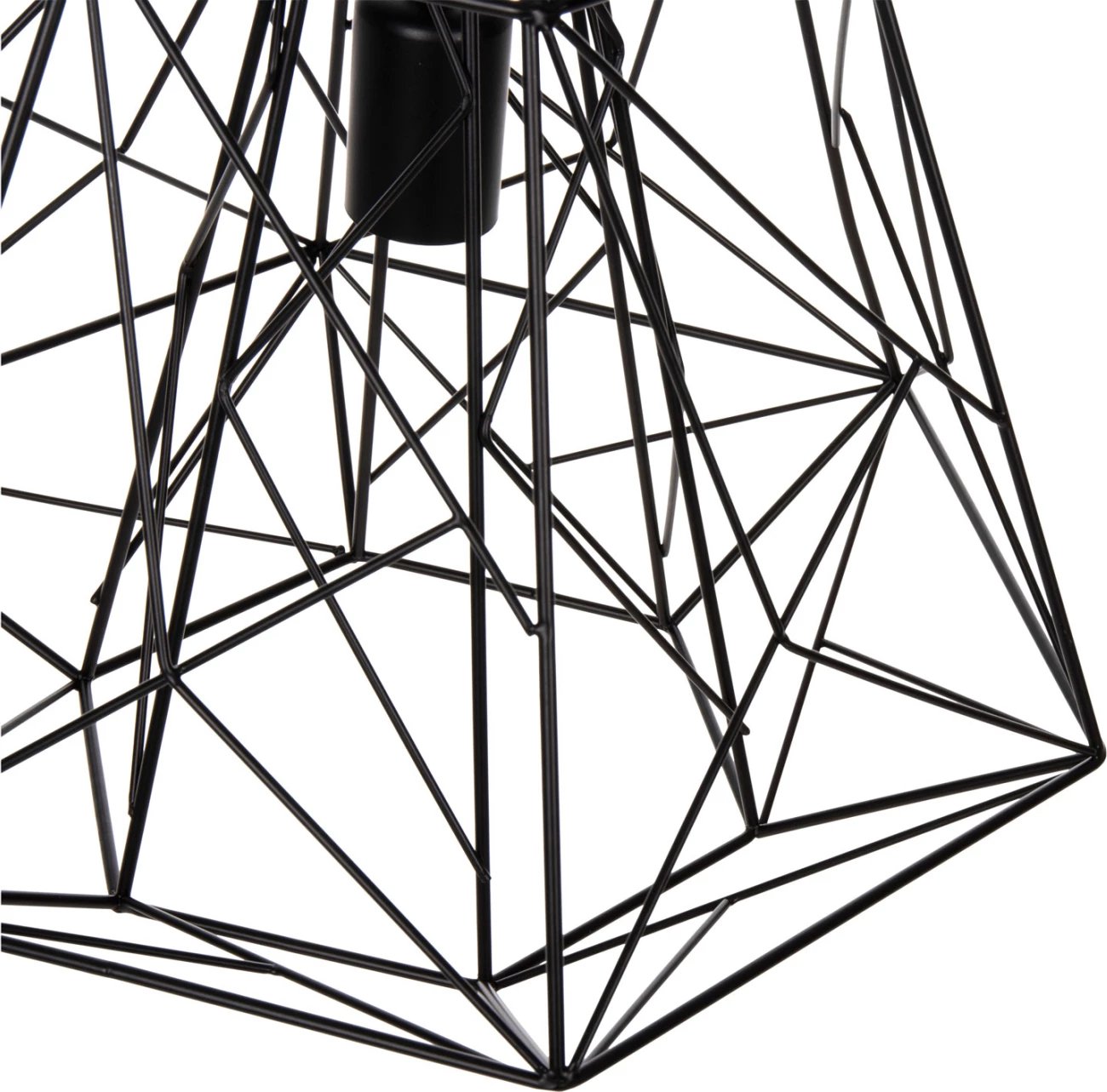 Llambë varëse tavani FH4066, metal i zi, kafaz si diamant, 39x34x130H cm Llambë varëse tavani FH4066, metal i zi, kafaz si diamant, 39x34x130H cm