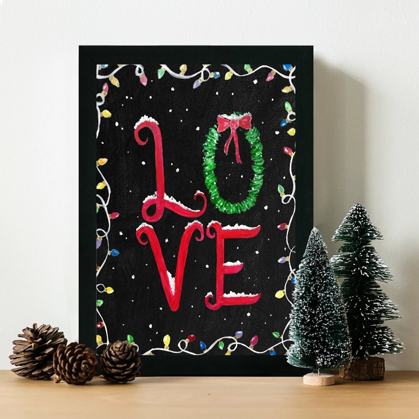 Pikturë dekorative me kornizë MDF, shumëngjyrëshe, Wallity, SC7436501593568