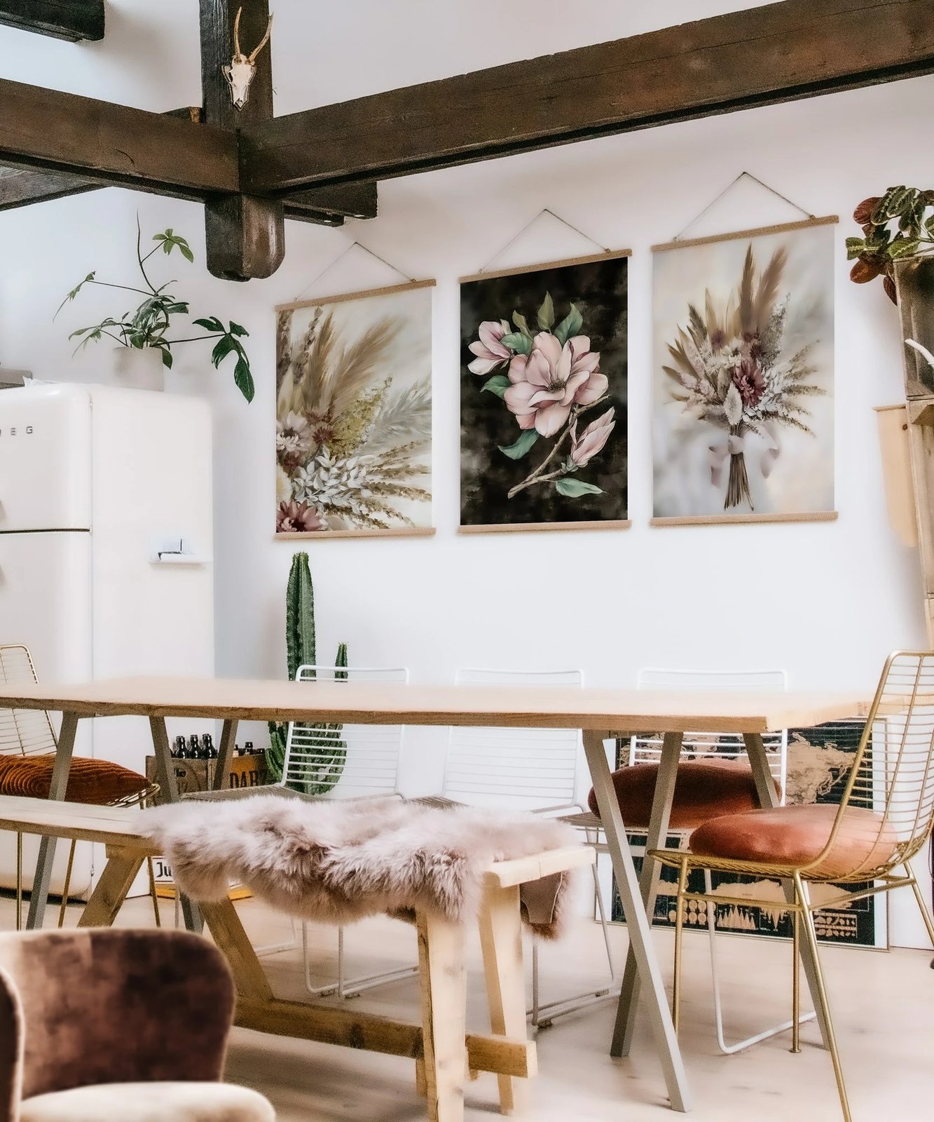 Pikturë dekorative me kornizë, 3 copë, Wallity, SRG10