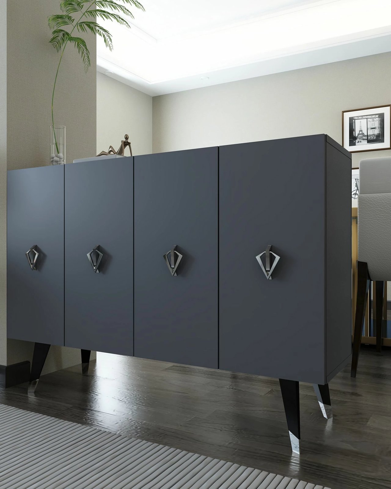 Konsol Skye Decor, anthracite, silver, 8163KM-32