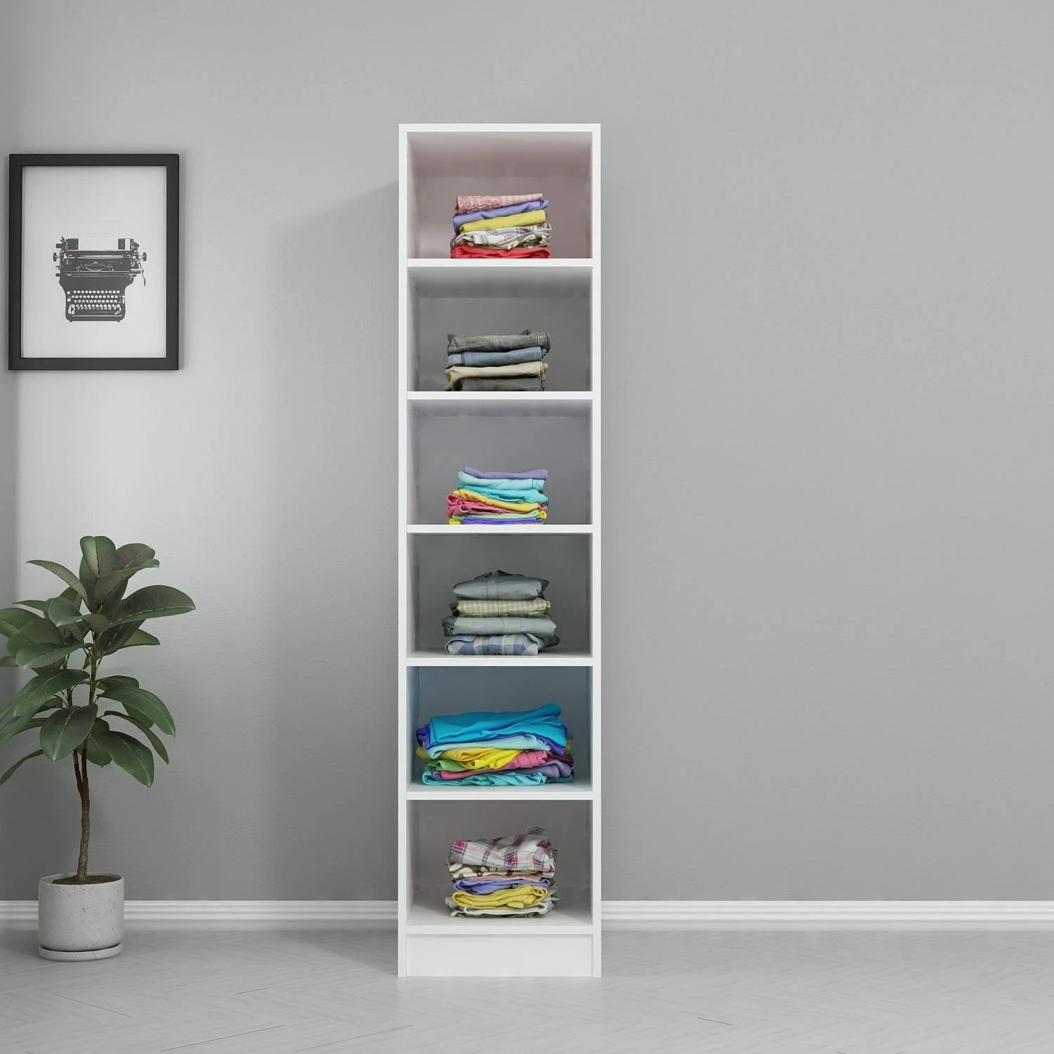 Dollap i bardhë me rafte, Skye Decor, Kale Raflı 190