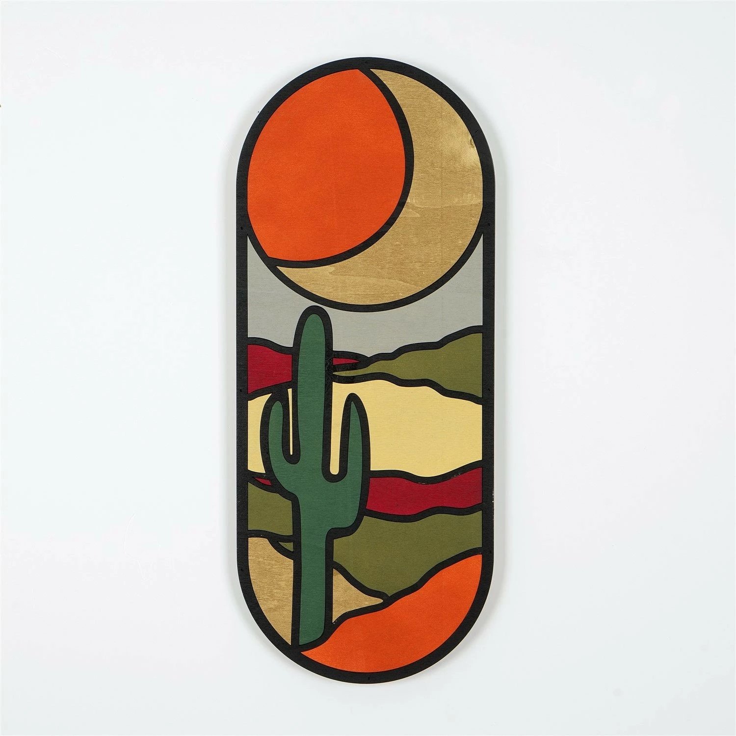 Aksesor dekorativ prej druri për mur, Wallity, ART059, shumëngjyrësh