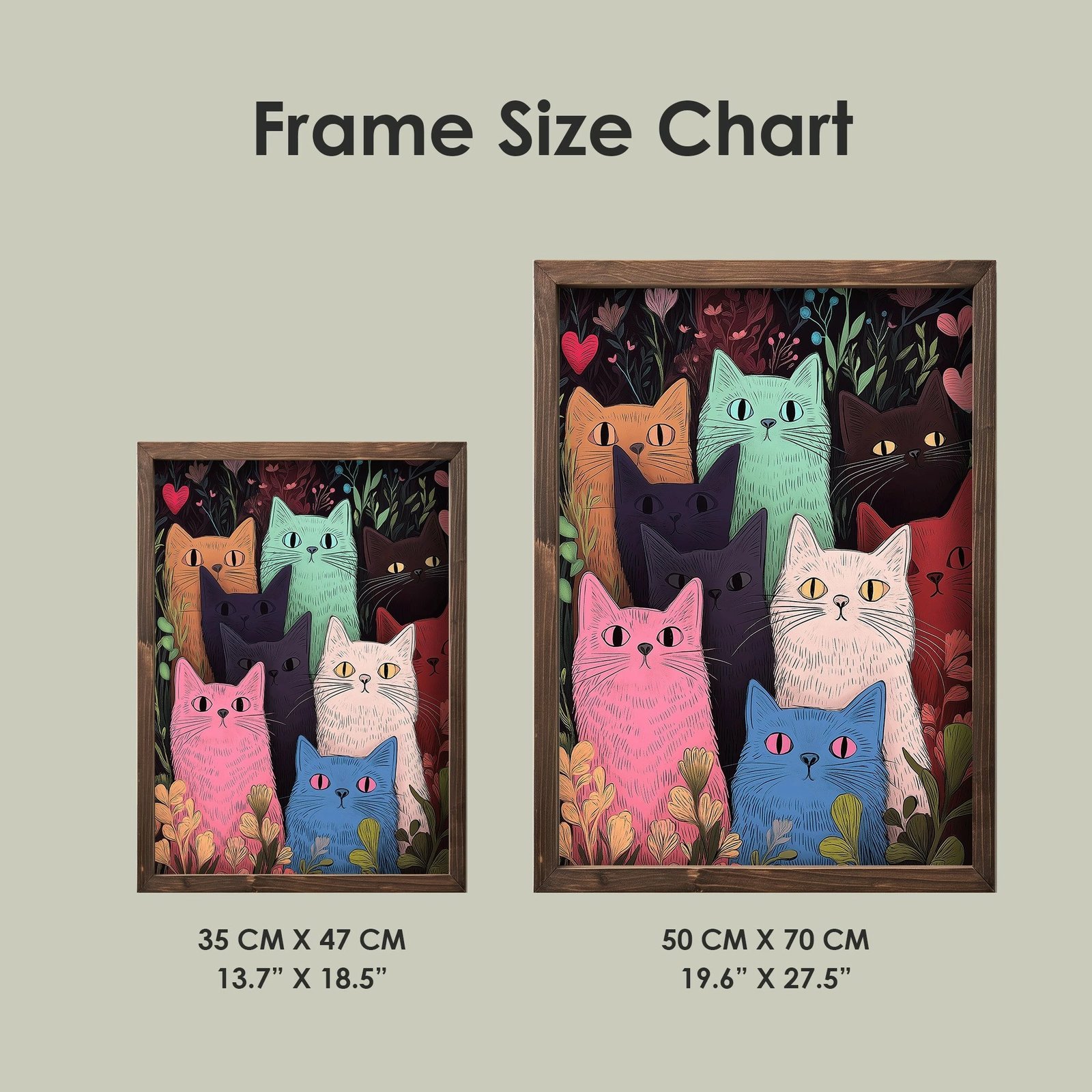 Pikturë dekorative me kornizë MDF, shumëngjyrëshe, Wallity TUN054-L