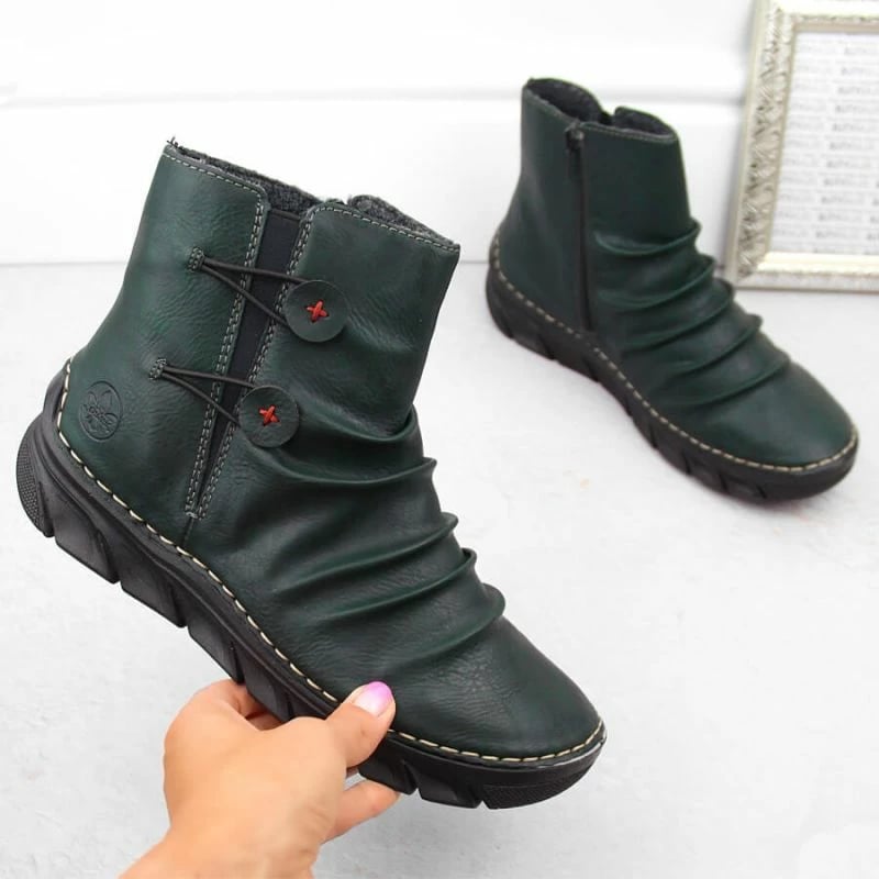 Çizme për femra Rieker, të gjelbra