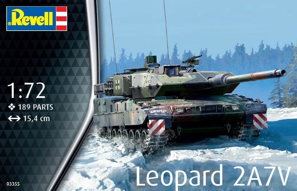 Model plastik tank Leopard 2A7V Revell 1:72, 189 pjesë