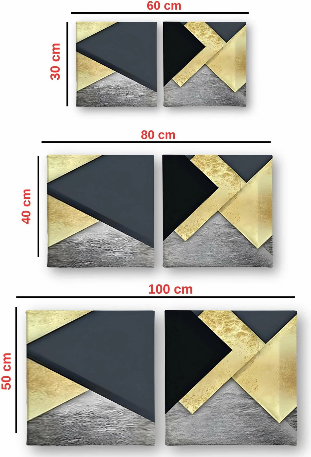 Pikturë dekorative në kanavacë (2 copë), Wallity, ASR_CNV2-11, 40x40