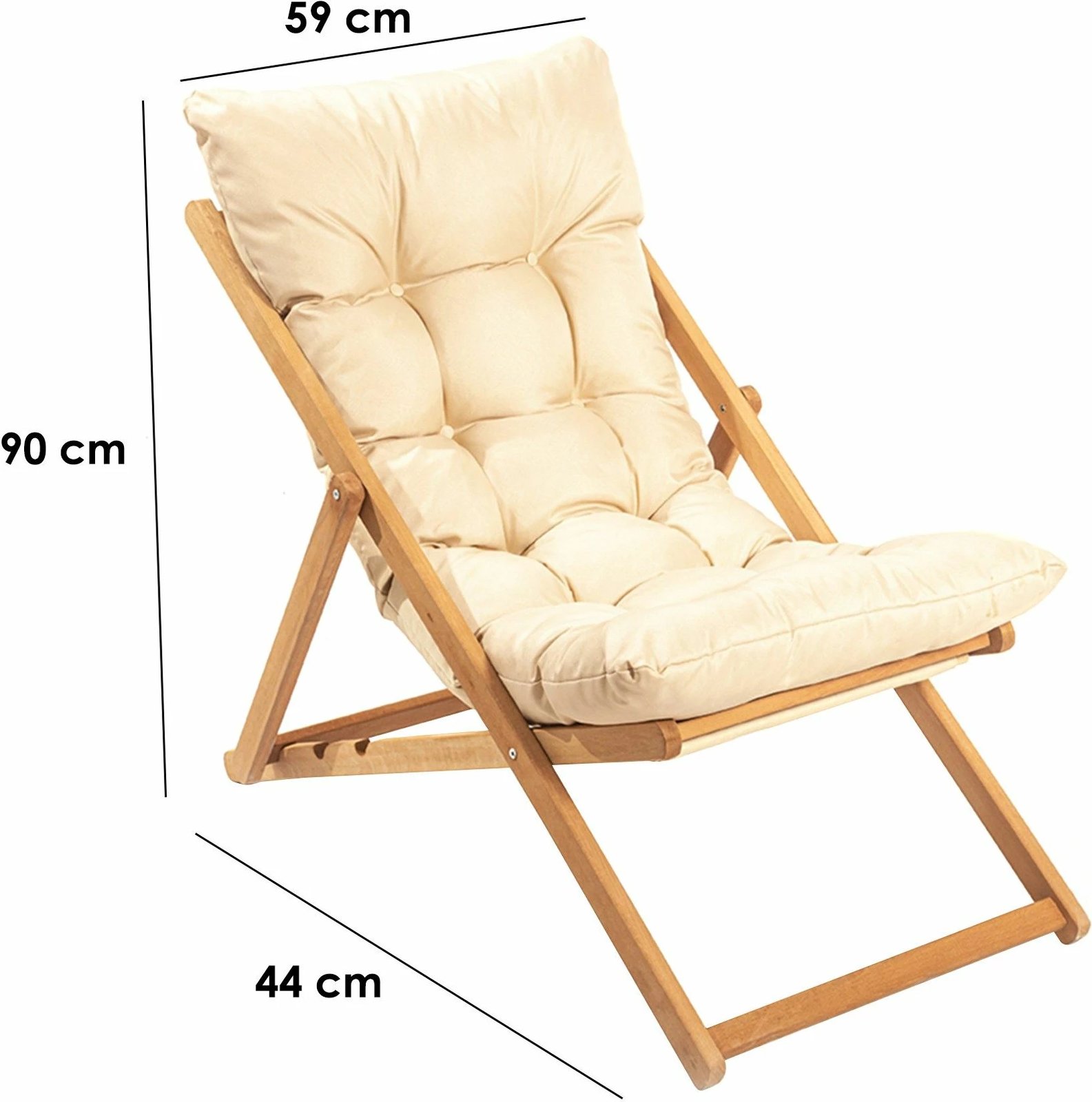 Karrige kopshti Hanah Home, My006, dru ahu, kafe-krem